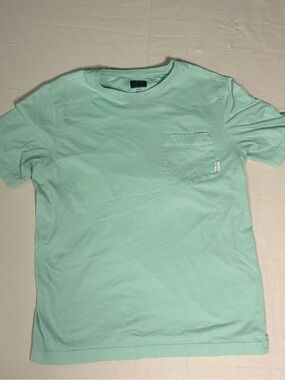 Greg Norman Collection Mint Green Pocket Crew Tee in Small